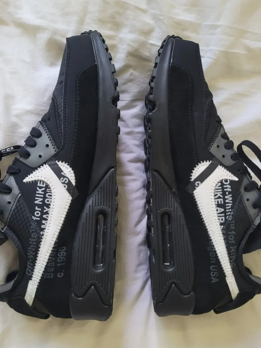 Nike Air Max 90 Off-White Black Excellent++ Mens Size 11 Rare Sneakers